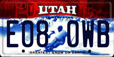 UT license plate E080WB