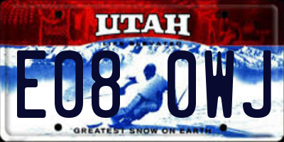 UT license plate E080WJ