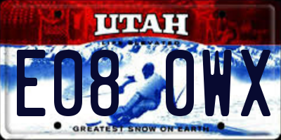 UT license plate E080WX
