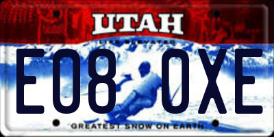 UT license plate E080XE
