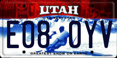 UT license plate E080YV