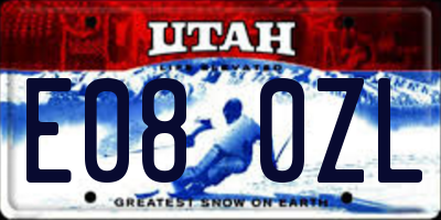 UT license plate E080ZL