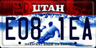 UT license plate E081EA