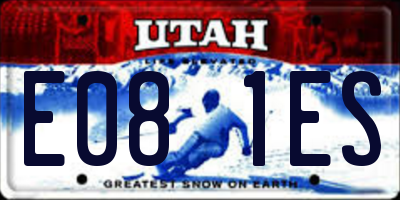 UT license plate E081ES