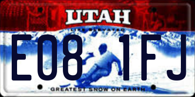 UT license plate E081FJ