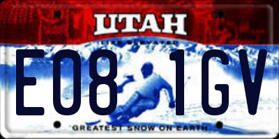 UT license plate E081GV