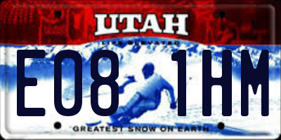 UT license plate E081HM