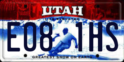 UT license plate E081HS
