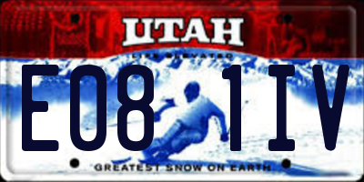 UT license plate E081IV