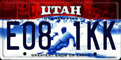 UT license plate E081KK