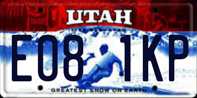 UT license plate E081KP