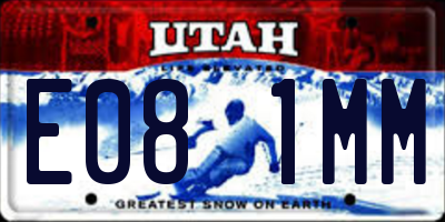 UT license plate E081MM