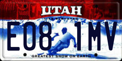 UT license plate E081MV