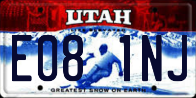UT license plate E081NJ