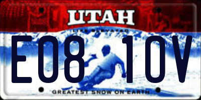UT license plate E081OV