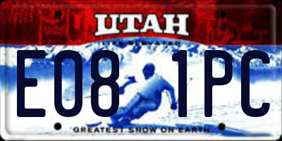 UT license plate E081PC