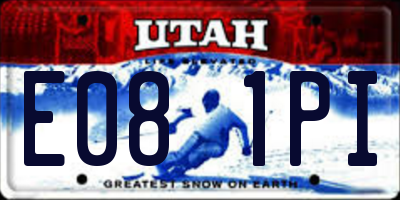 UT license plate E081PI