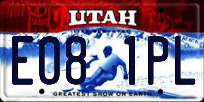 UT license plate E081PL