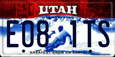 UT license plate E081TS