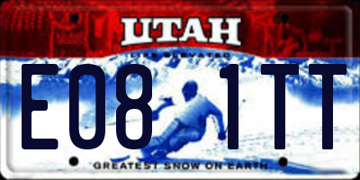 UT license plate E081TT