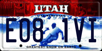UT license plate E081VI