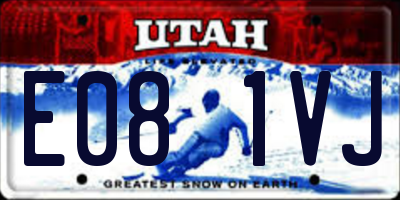 UT license plate E081VJ