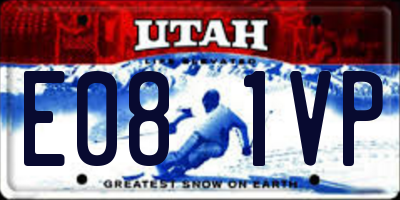 UT license plate E081VP