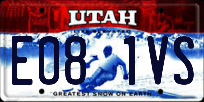 UT license plate E081VS