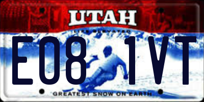 UT license plate E081VT