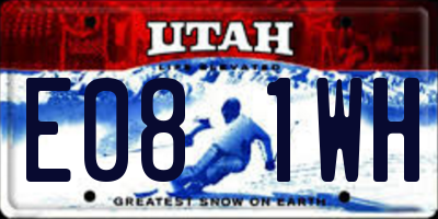 UT license plate E081WH