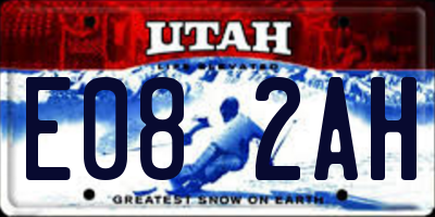 UT license plate E082AH