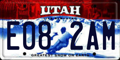 UT license plate E082AM