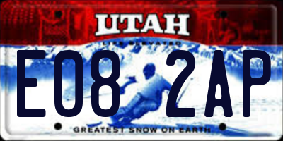UT license plate E082AP