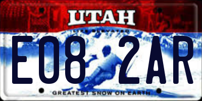 UT license plate E082AR