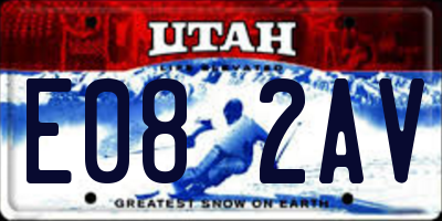 UT license plate E082AV