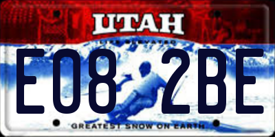 UT license plate E082BE