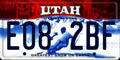 UT license plate E082BF