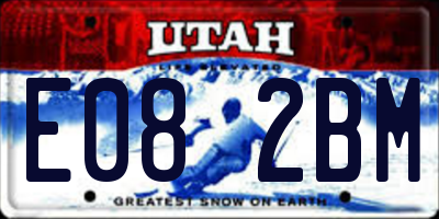 UT license plate E082BM