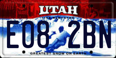 UT license plate E082BN