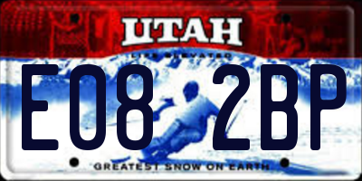 UT license plate E082BP