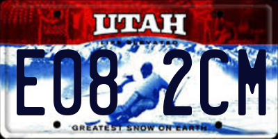 UT license plate E082CM