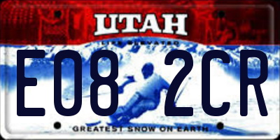 UT license plate E082CR