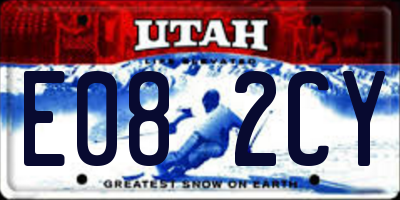 UT license plate E082CY