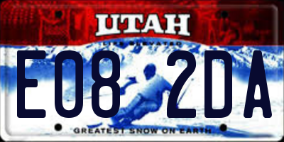 UT license plate E082DA