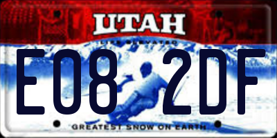 UT license plate E082DF