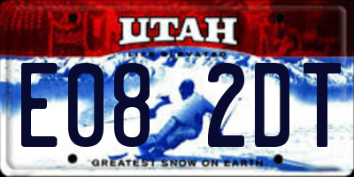 UT license plate E082DT