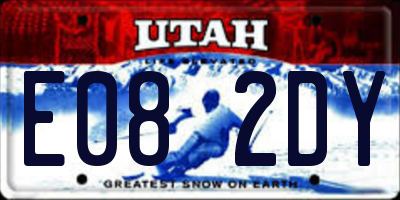 UT license plate E082DY