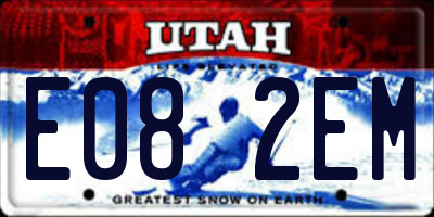 UT license plate E082EM