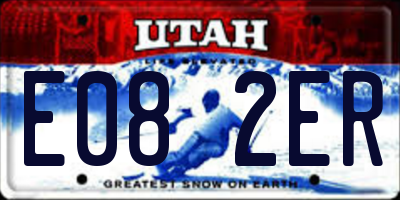 UT license plate E082ER