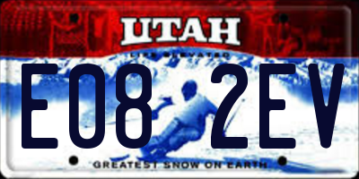 UT license plate E082EV
